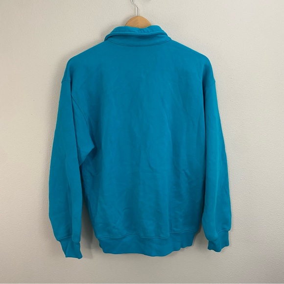 TNA Cozy Fleece Boyfriend Blue‎ Pullover Sweatshirt Woman’s Size Small - Picture 4 of 6